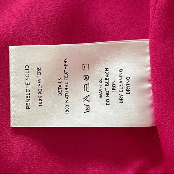 NERVI Penelope Flare-Sleeve Mini Shift Dress w/ Feather Trim - Picture 6 of 9